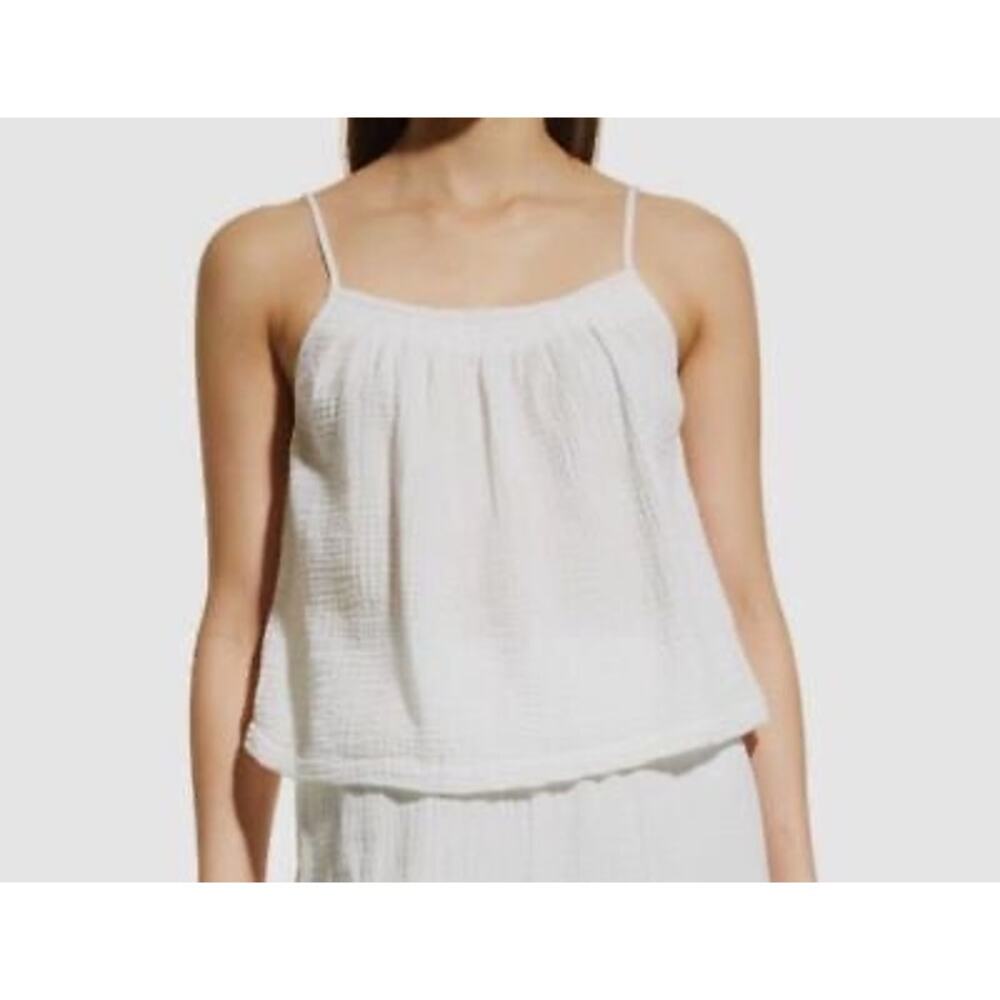 $144 New Monrow Cotton Gauze Tank Top Small